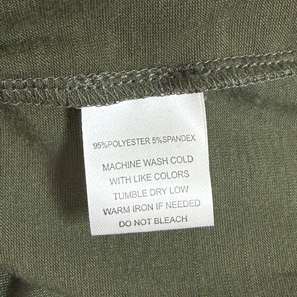 NWT Fyve Olive Lace Henley Tee Boho Crochet Cutout Top Small - Picture 7 of 8